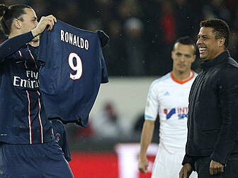 Zlatan Ibrahimovic uses some b...